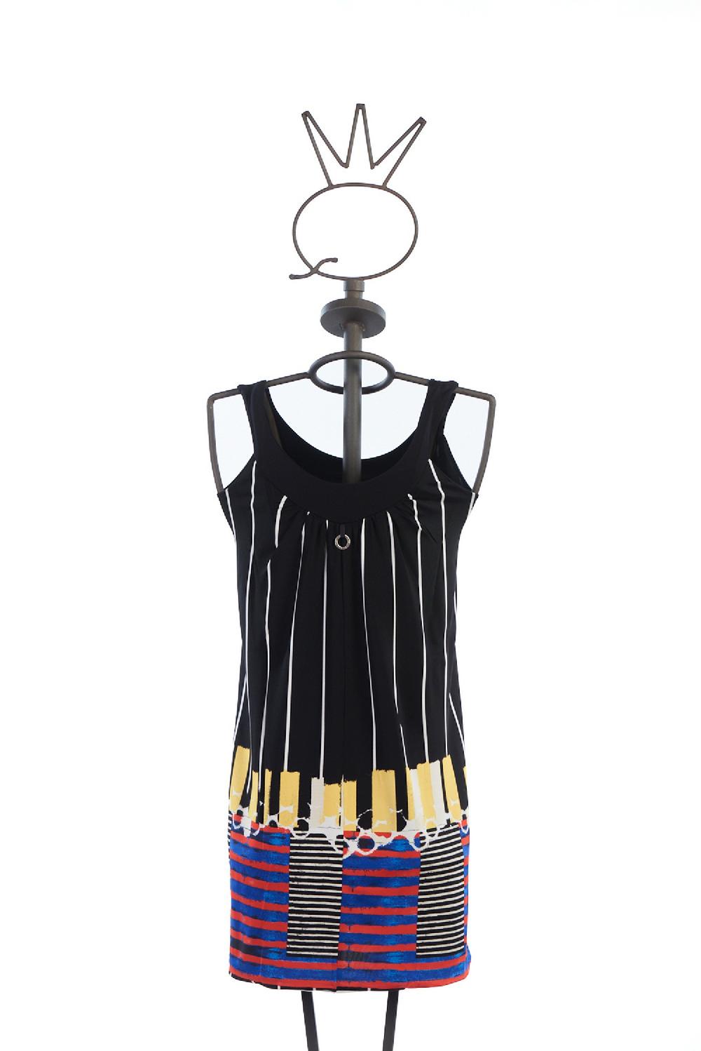 Save The Queen Tunica In Jersey Di Viscosa Con Stampa Astratta