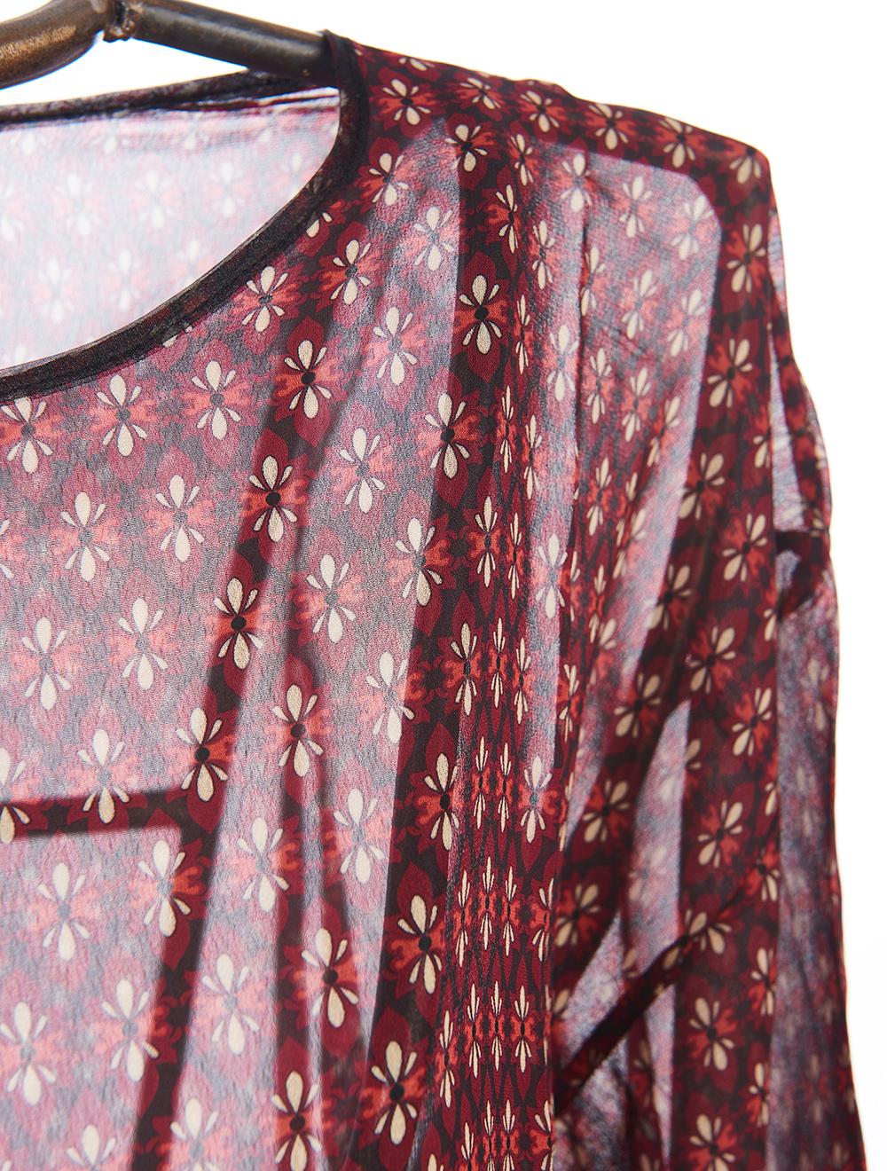 Save The Queen Tunica In Voile Di Viscosa A Micro E Macro Fantasia Floreale