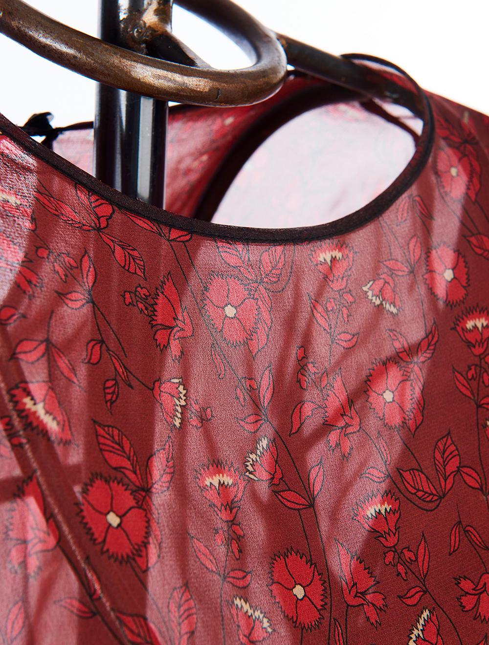 Save The Queen Tunica In Voile Di Viscosa A Micro E Macro Fantasia Floreale