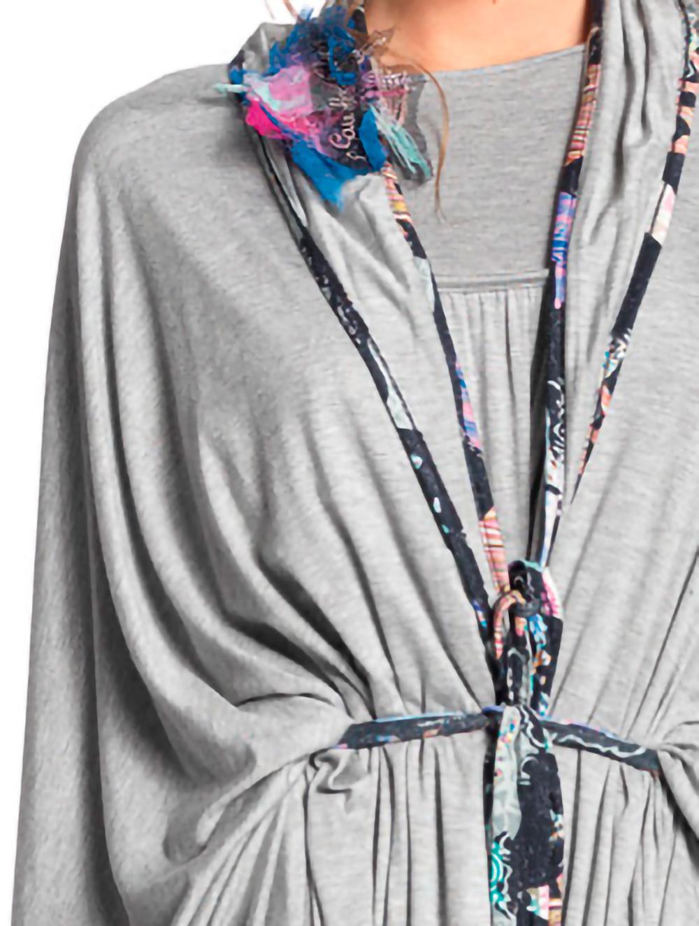 Save The Queen Vestaglia Corta Grigia Con Applicazione