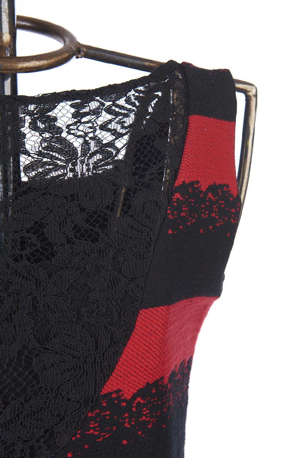Save The Queen Vestito A Tubino In Jacquard A Righe