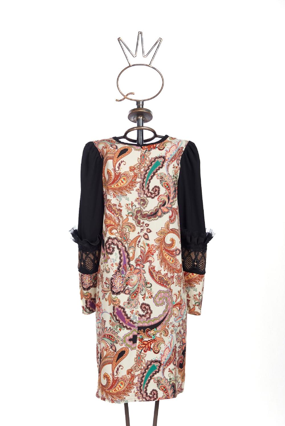 Save The Queen Vestito Al Ginocchio Con Stampa E Ricami