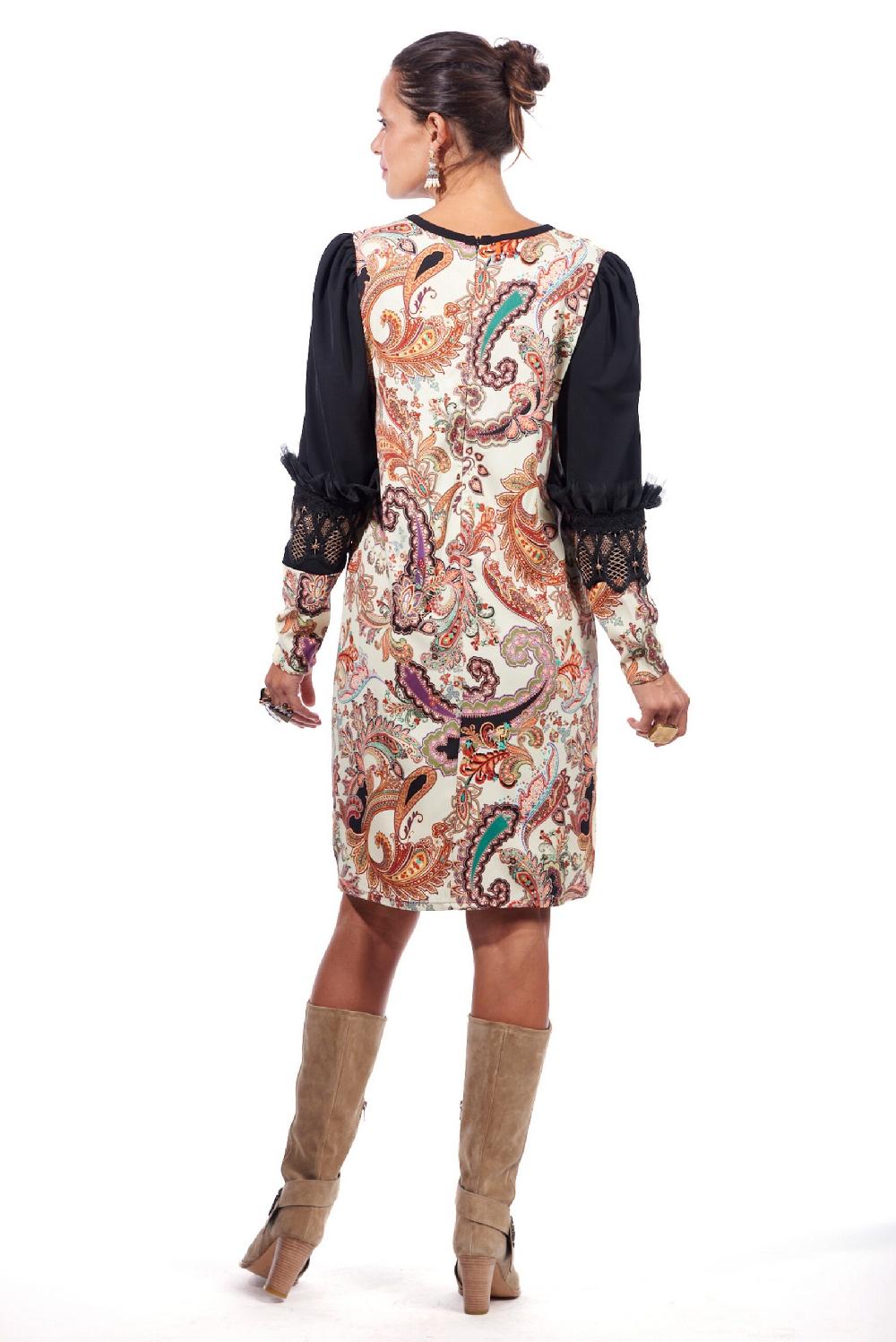 Save The Queen Vestito Al Ginocchio Con Stampa E Ricami