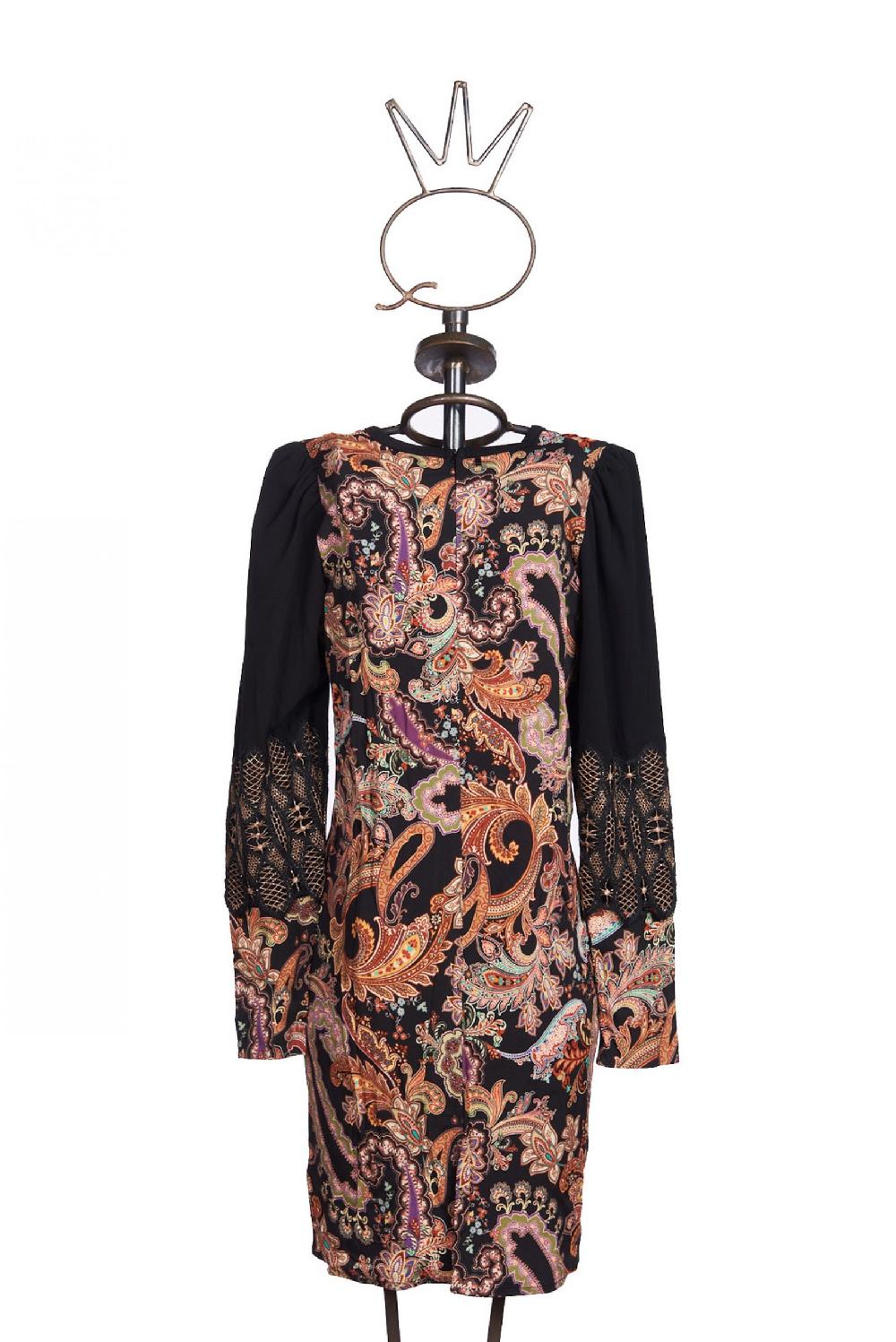 Save The Queen Vestito Al Ginocchio Con Stampa E Ricami