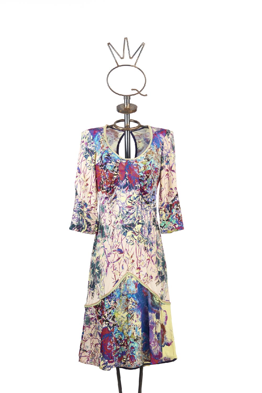 Save The Queen Vestito al ginocchio in jersey di viscosa stampato