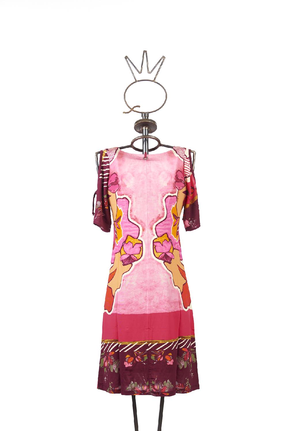 Save The Queen Vestito Al Ginocchio In Jersey Stampato