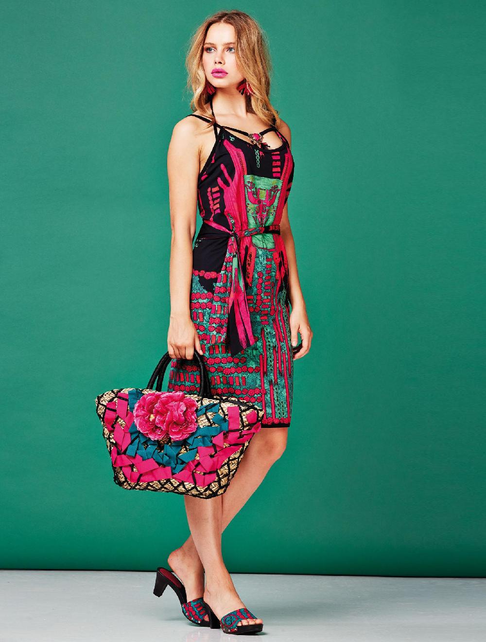 Save The Queen Vestito corto con spalline e stampa fantasia