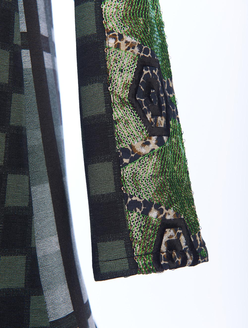 Save The Queen Vestito Corto Con Stampa A Quadri Rouches E Ricami