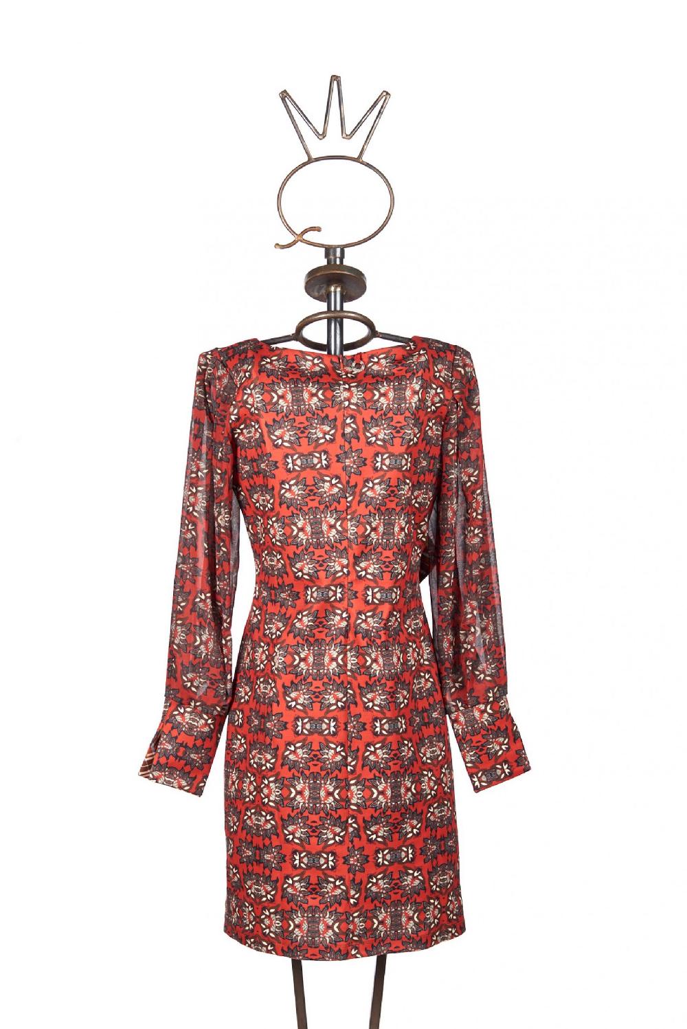 Save The Queen Vestito Corto Con Stampa Floreale E Rouche Tartan