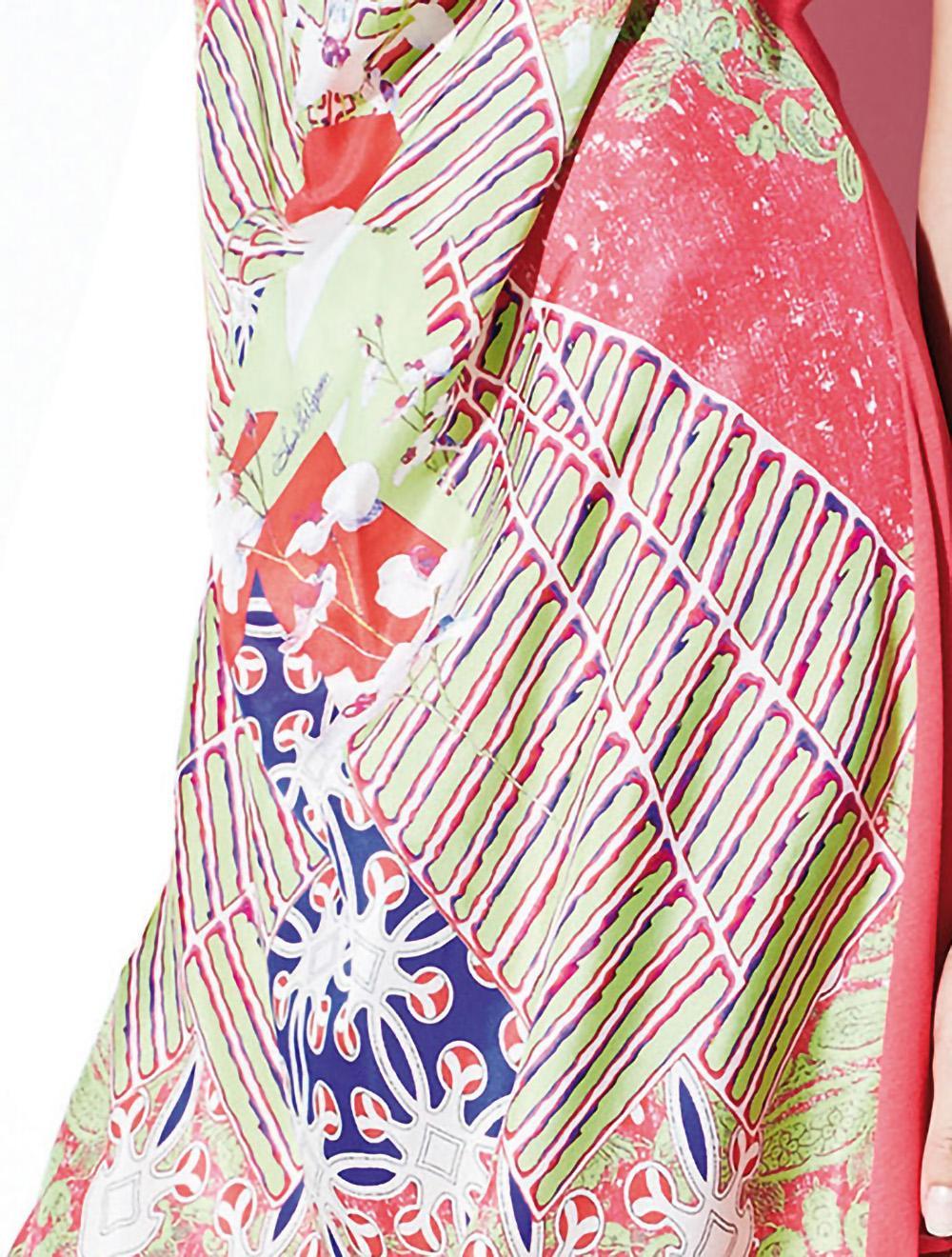 Save The Queen Vestito Corto Fucsia Con Stampa Fantasia