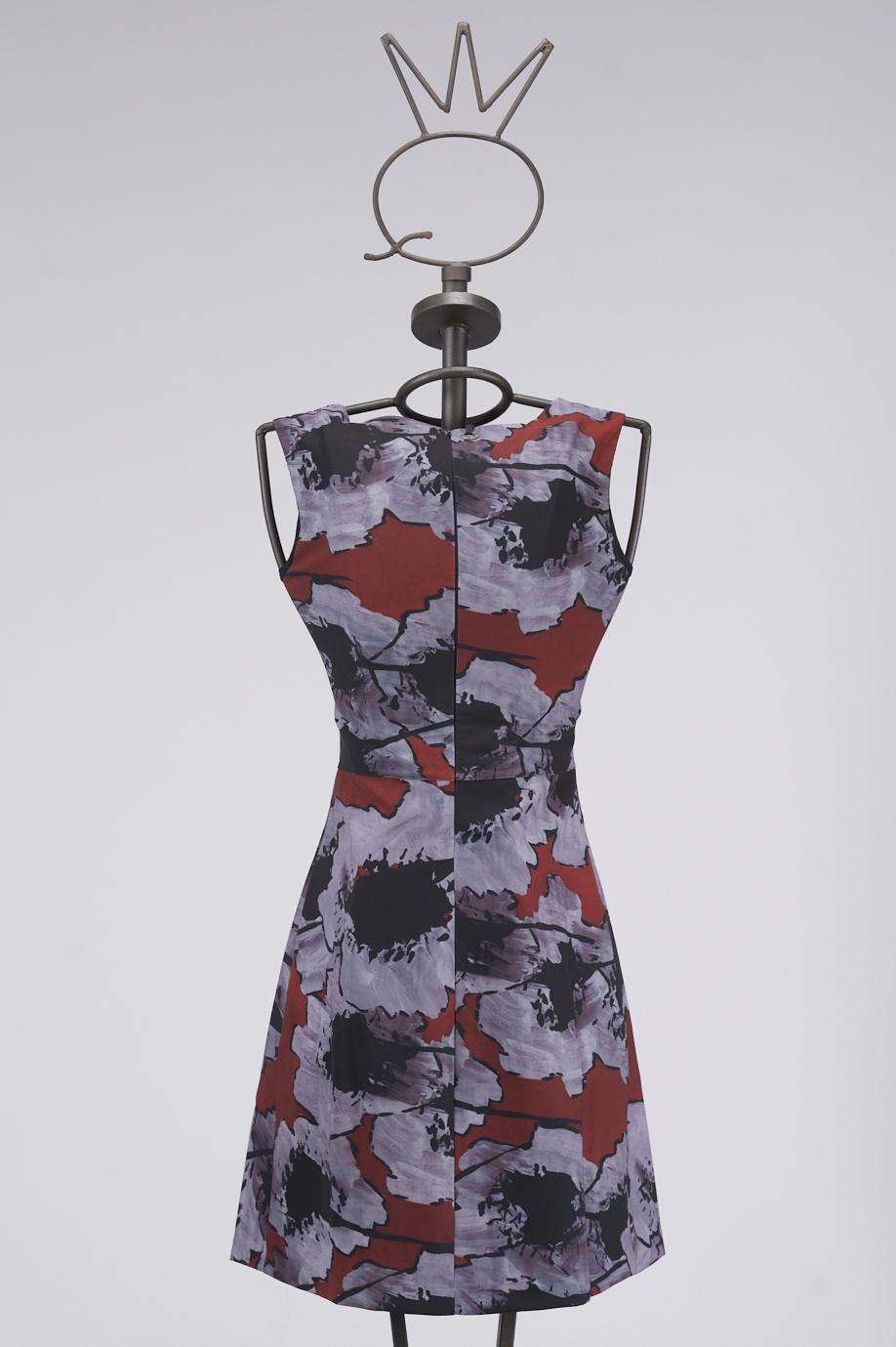 Save The Queen Vestito Corto In Crepe Elasticizzato E Stampato