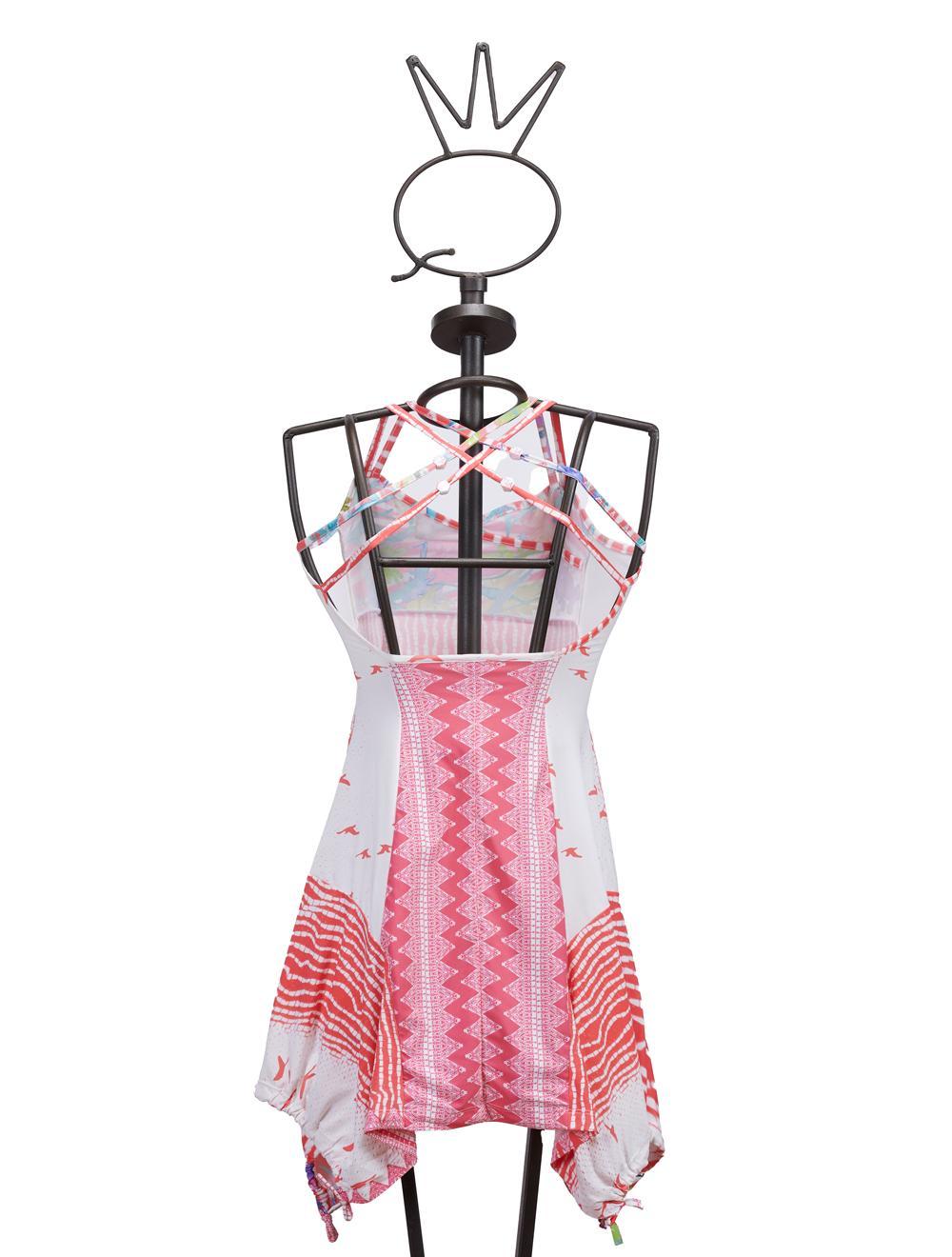 Save The Queen Vestito Corto In Jersey Stampa Cigno