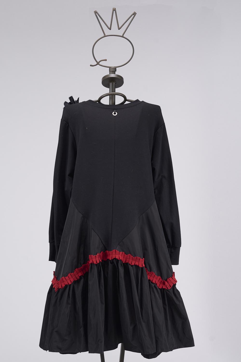 Save The Queen Vestito Corto Largo In Felpa E Taffetà