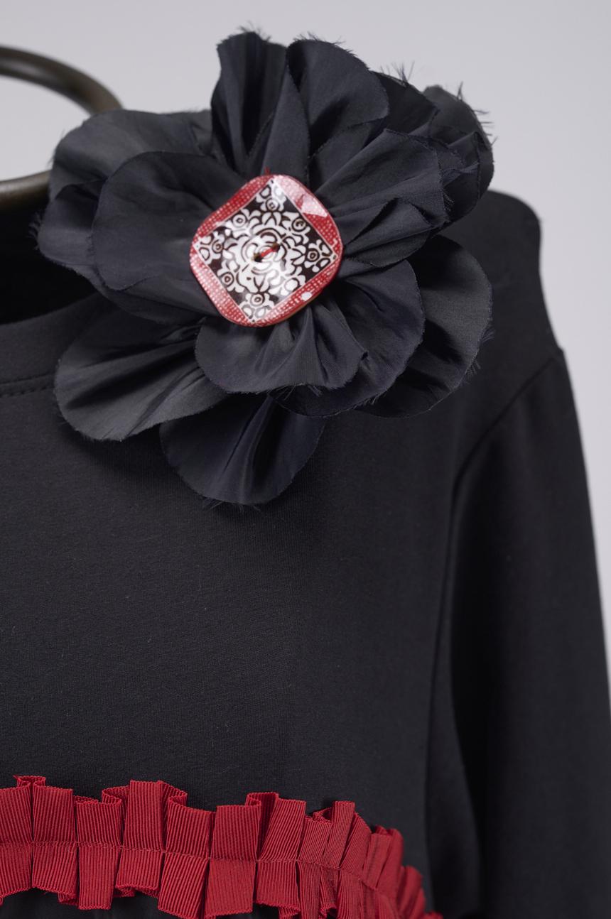 Save The Queen Vestito Corto Largo In Felpa E Taffetà