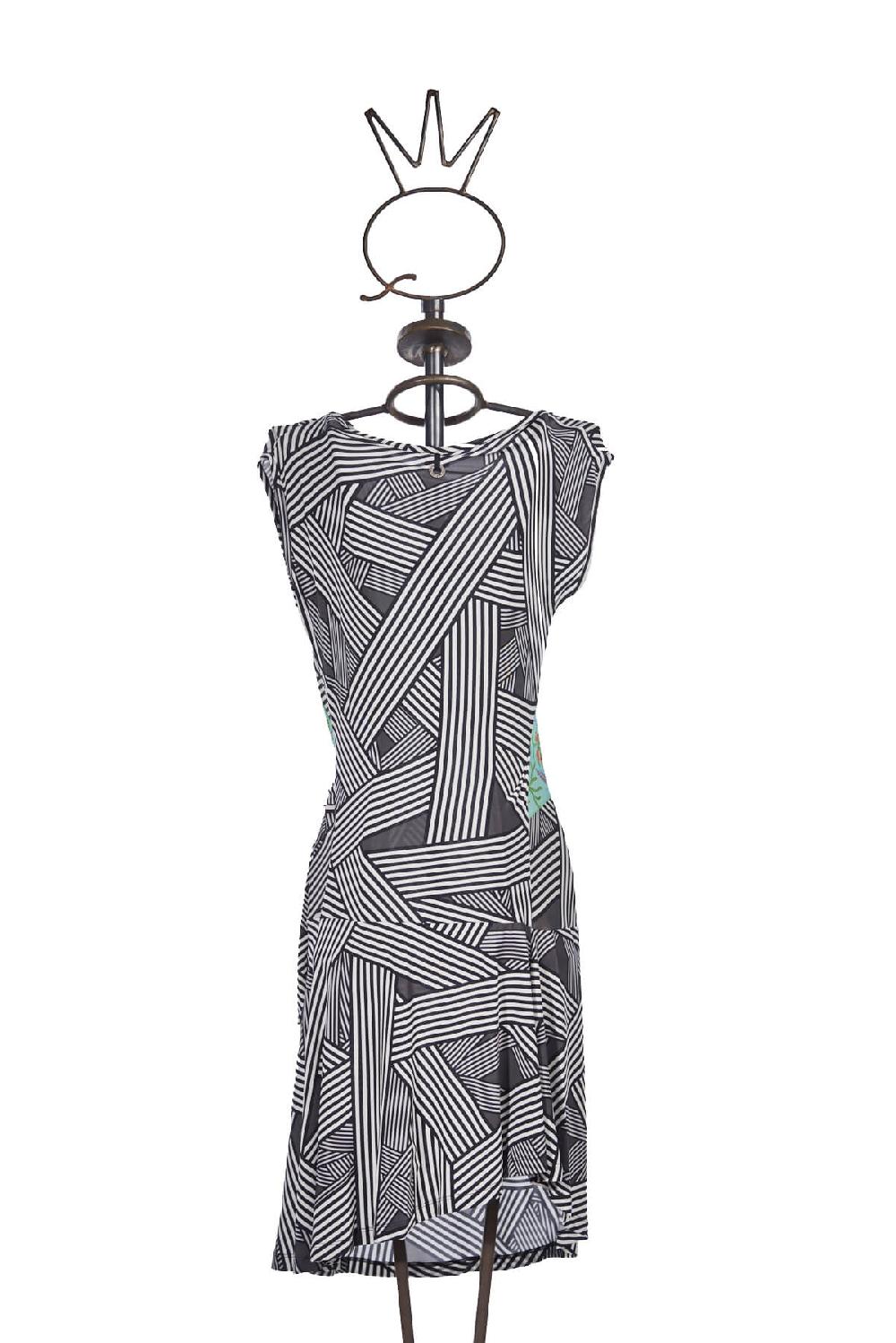 Save The Queen Vestito In Jersey Di Viscosa Con Stampa Dedicata All’Africa