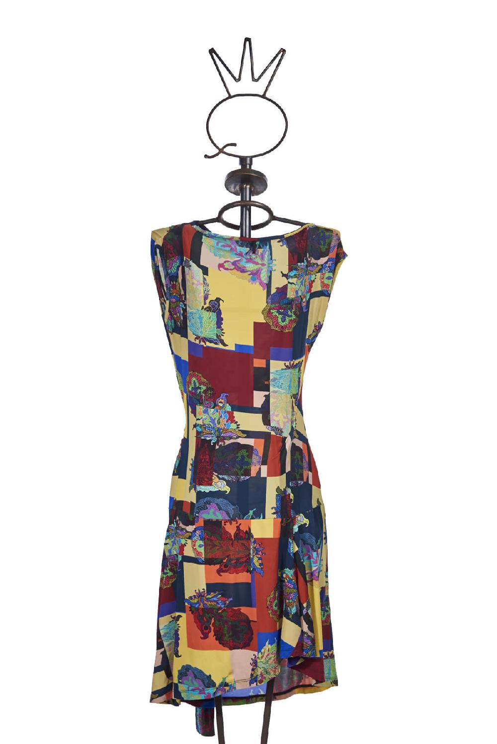 Save The Queen Vestito In Jersey Di Viscosa Con Stampa Dedicata All’Oriente