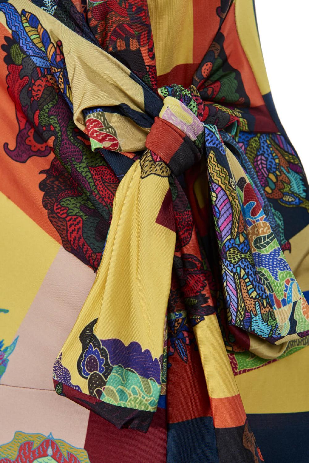 Save The Queen Vestito In Jersey Di Viscosa Con Stampa Dedicata All’Oriente