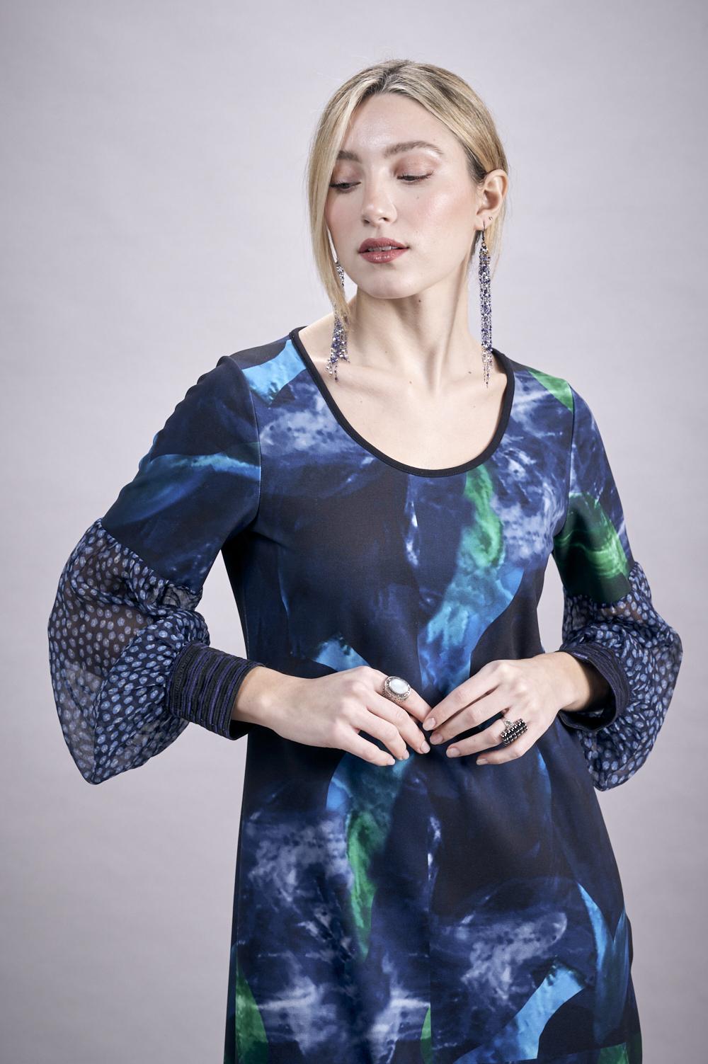 Save The Queen Vestito Longuette Con Stampa “astrale”