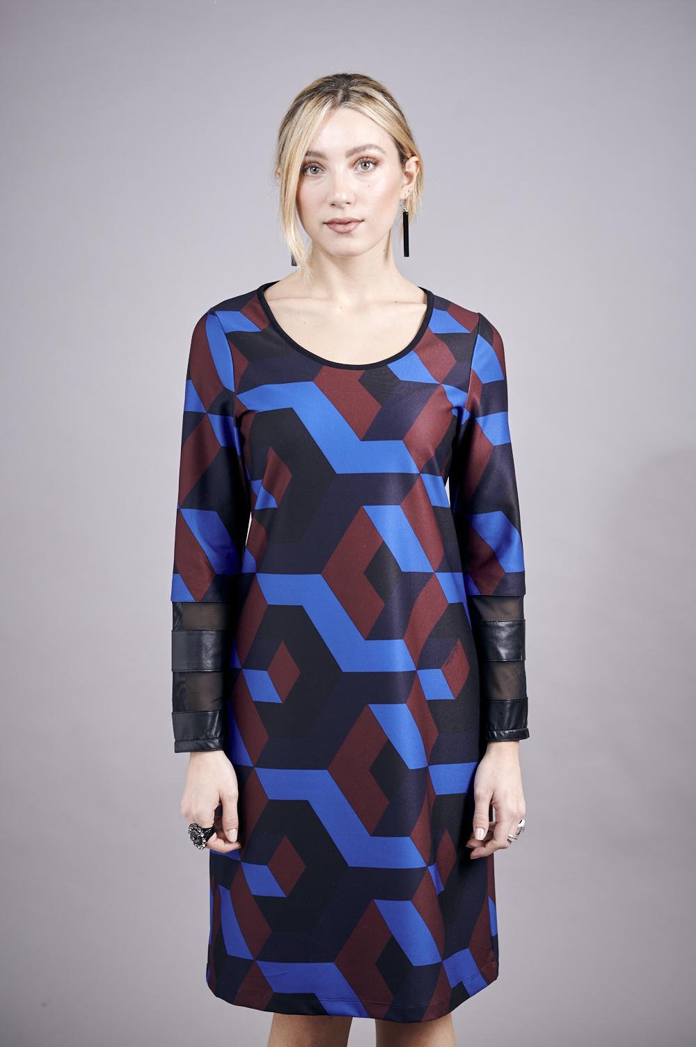 Save The Queen Vestito longuette con stampa “geometrica