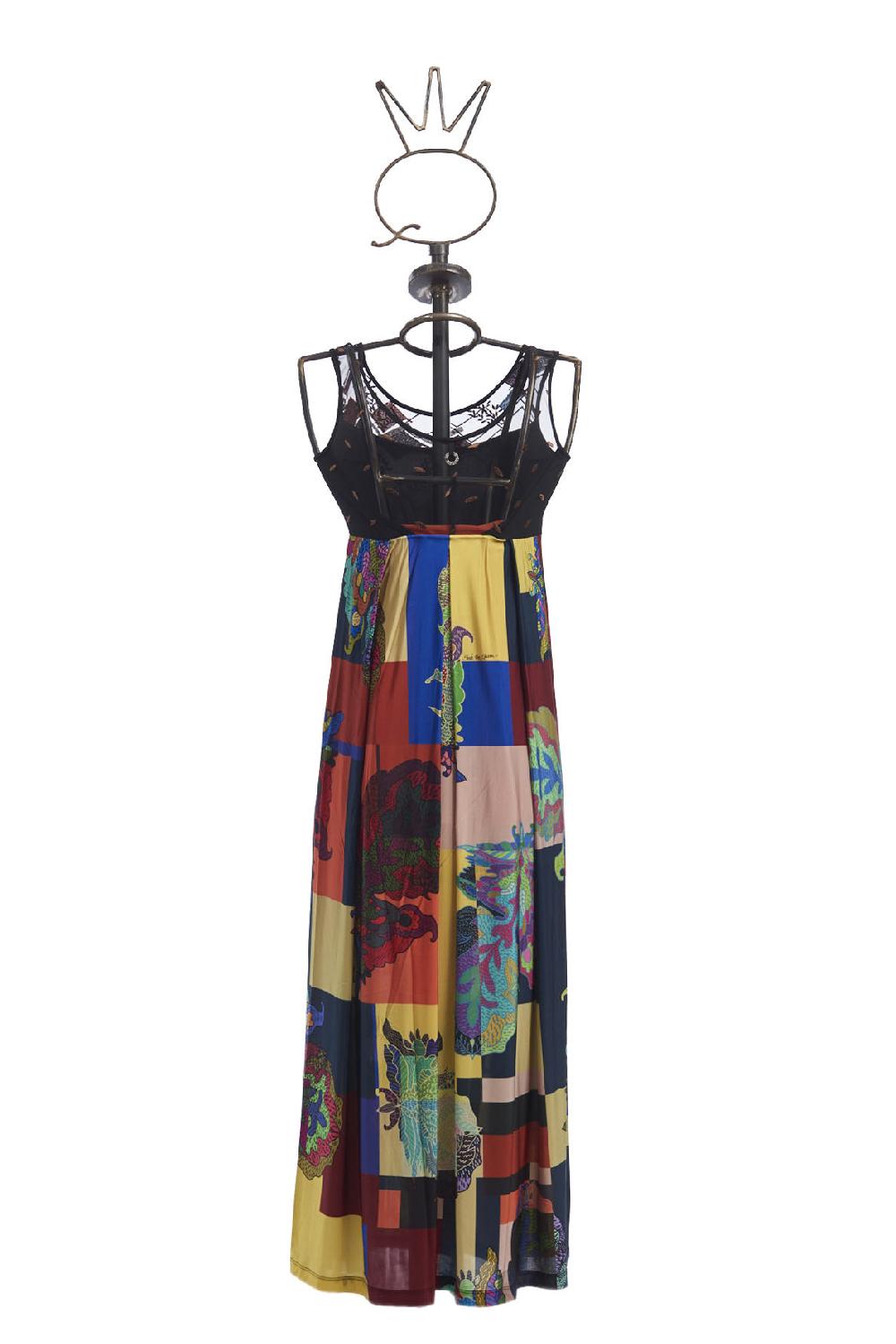 Save The Queen Vestito Lungo Con Stampa Dedicata All’Oriente