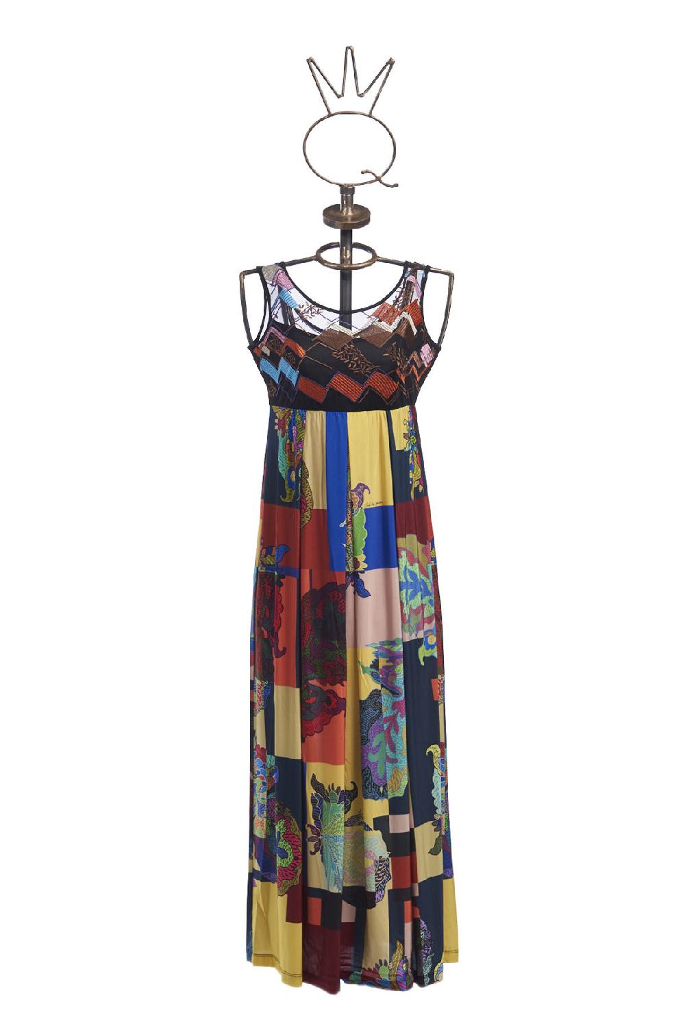 Save The Queen Vestito Lungo Con Stampa Dedicata All’Oriente