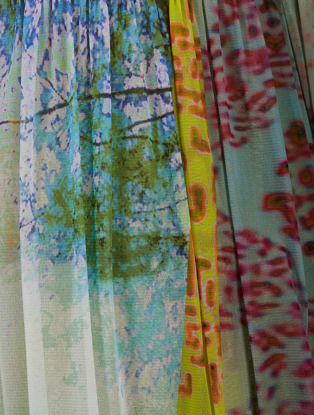 Save The Queen Vestito Lungo In Tulle Con Stampa Astratta