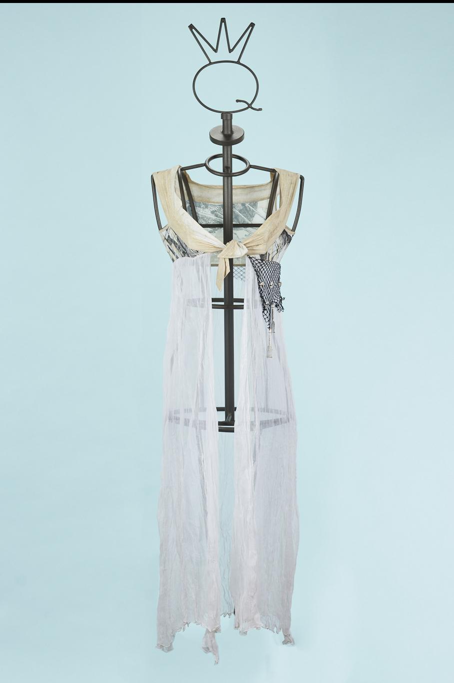 Save The Queen Vestito Lungo Stampato In Seta E Cotone