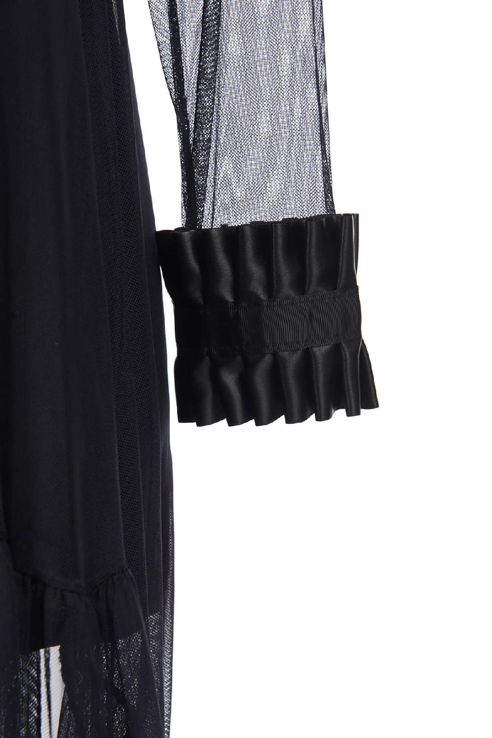 Save The Queen Vestito Nero Longuette Con Applicazioni