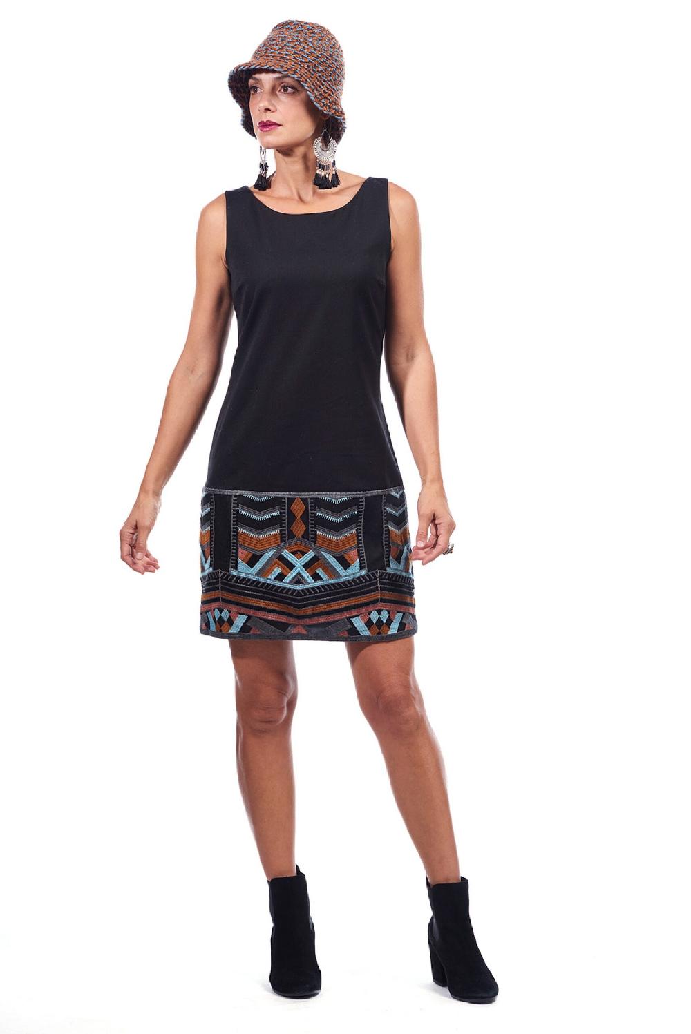 Save The Queen Vestito Tubino Corto Con Balza In Tessuto Operato