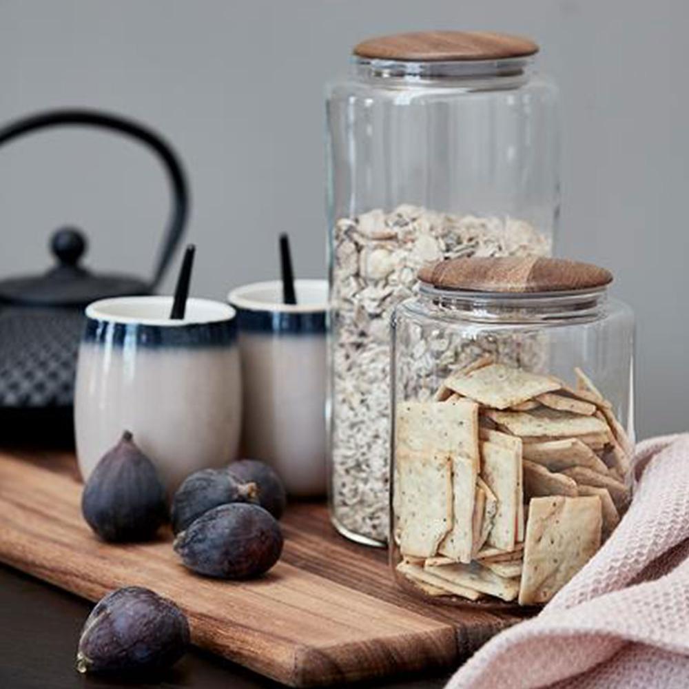 Sbam Design Barattolo In Vetro Con Tappo In Legno Di Acacia