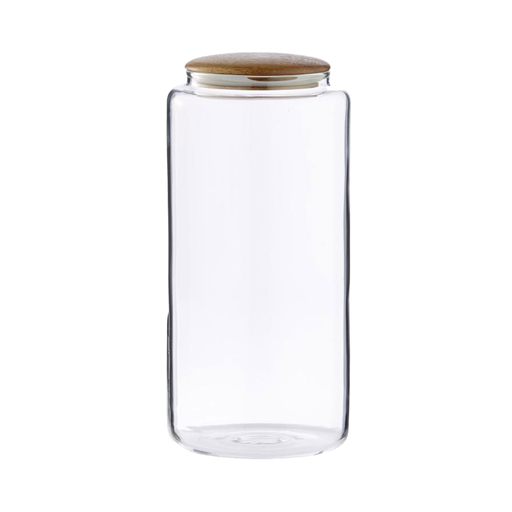 Sbam Design Barattolo in vetro con tappo in legno di acacia