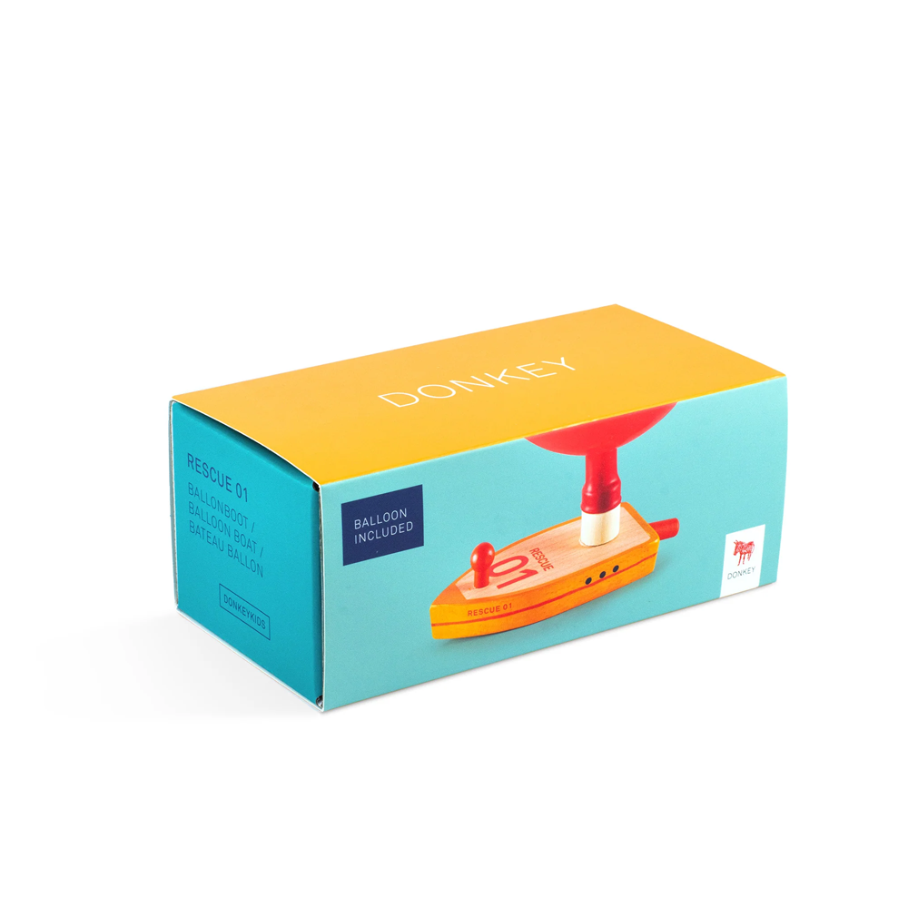 Sbam Design Barchetta In Legno Con Palloncino – Rescue01