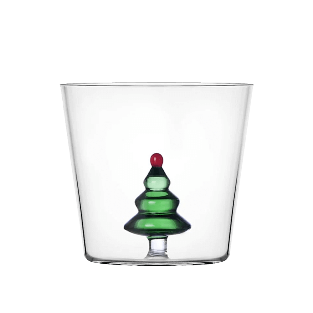 Sbam Design Bicchiere di vetro – Alberi di Natale colorati