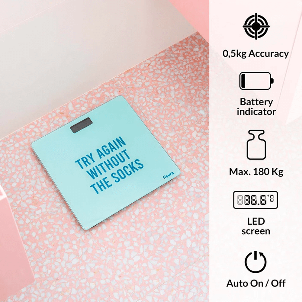 Sbam Design Bilancia Digitale Pesapersone “Try Again Without The Socks”