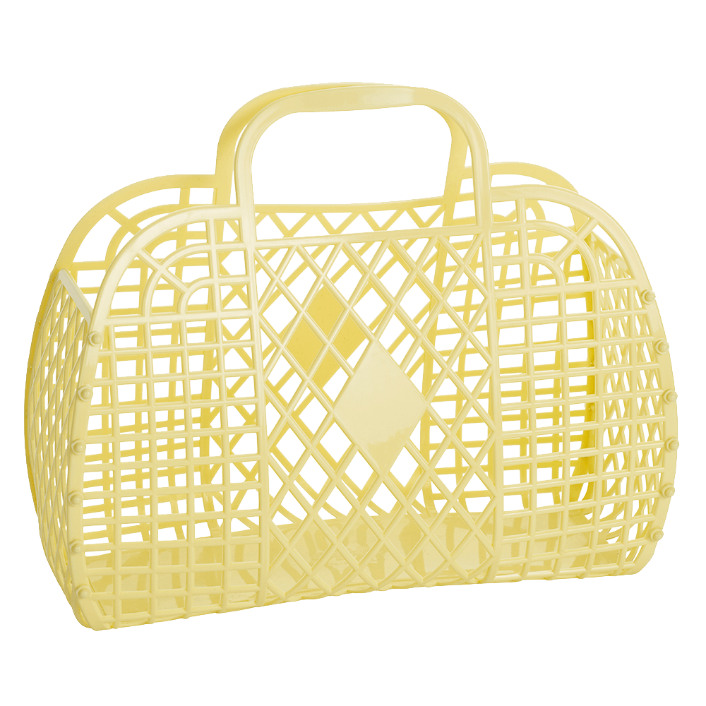 Sbam Design Borsa In Plastica Colorata – Retro Basket