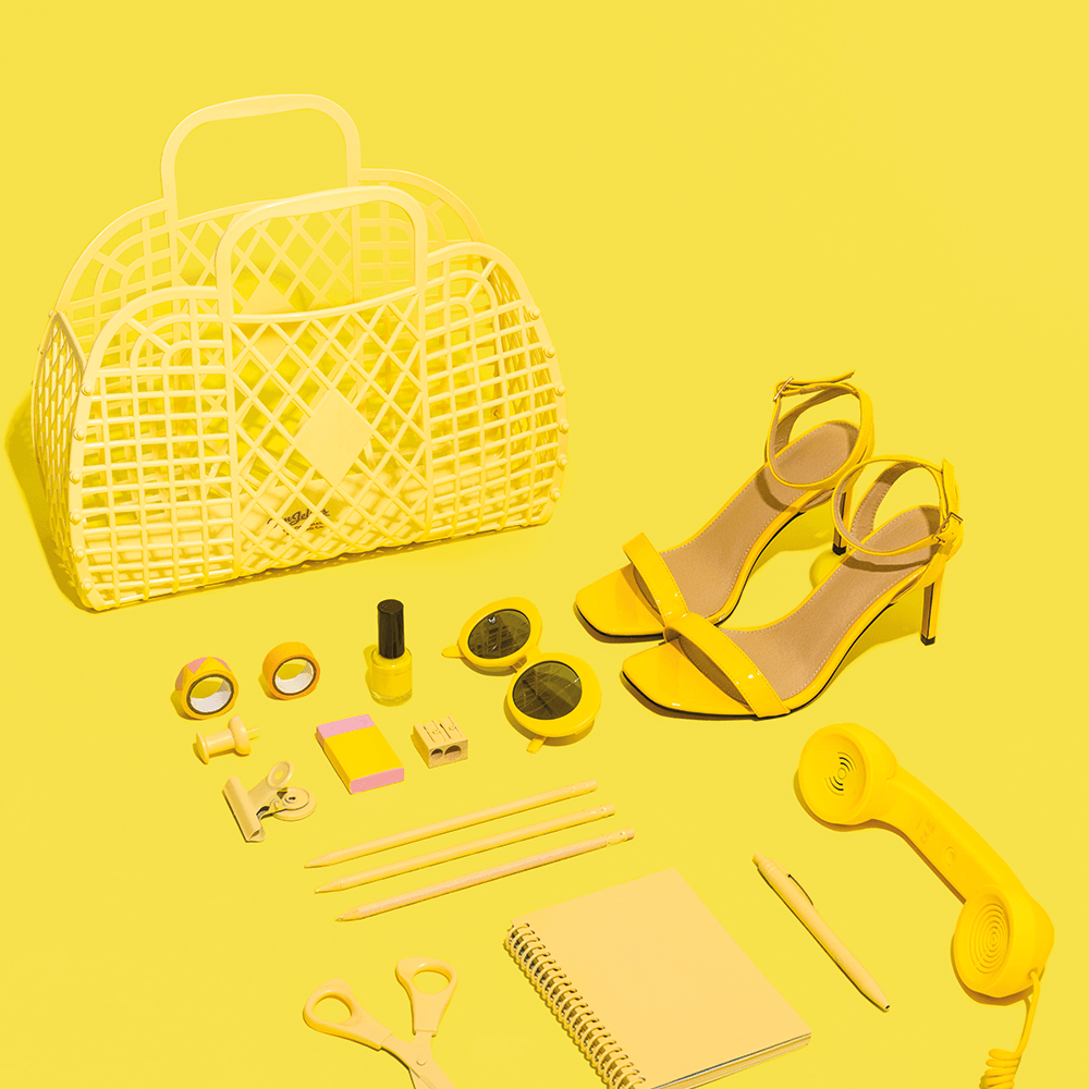 Sbam Design Borsa In Plastica Colorata – Retro Basket