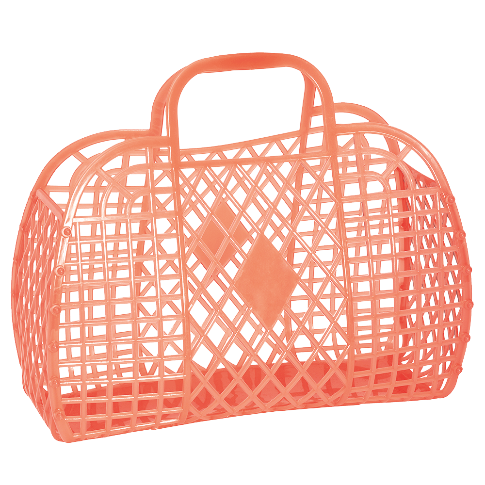 Sbam Design Borsa in plastica colorata – Retro Basket