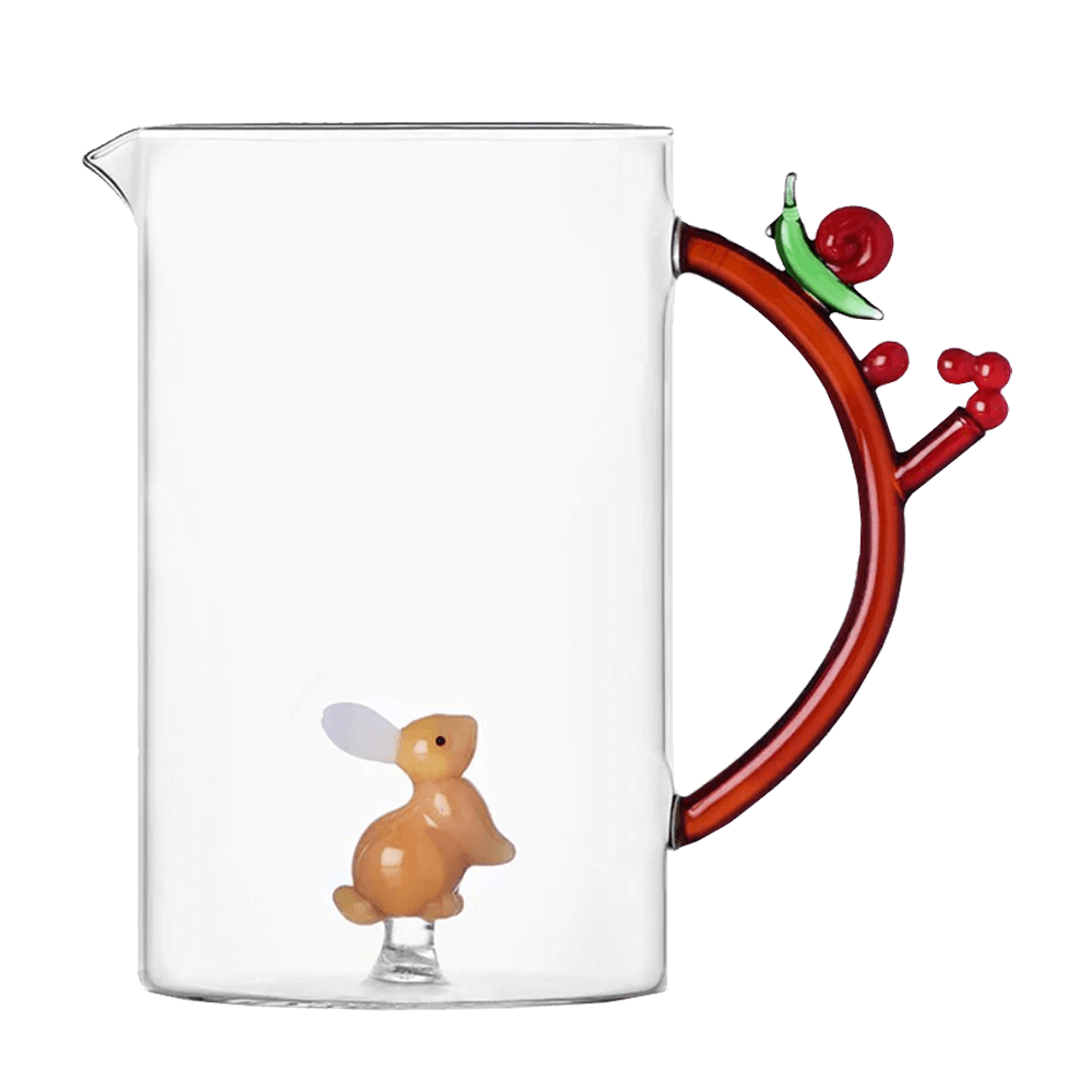Sbam Design Brocca di vetro – Woodland Tales – Coniglio e Lumaca
