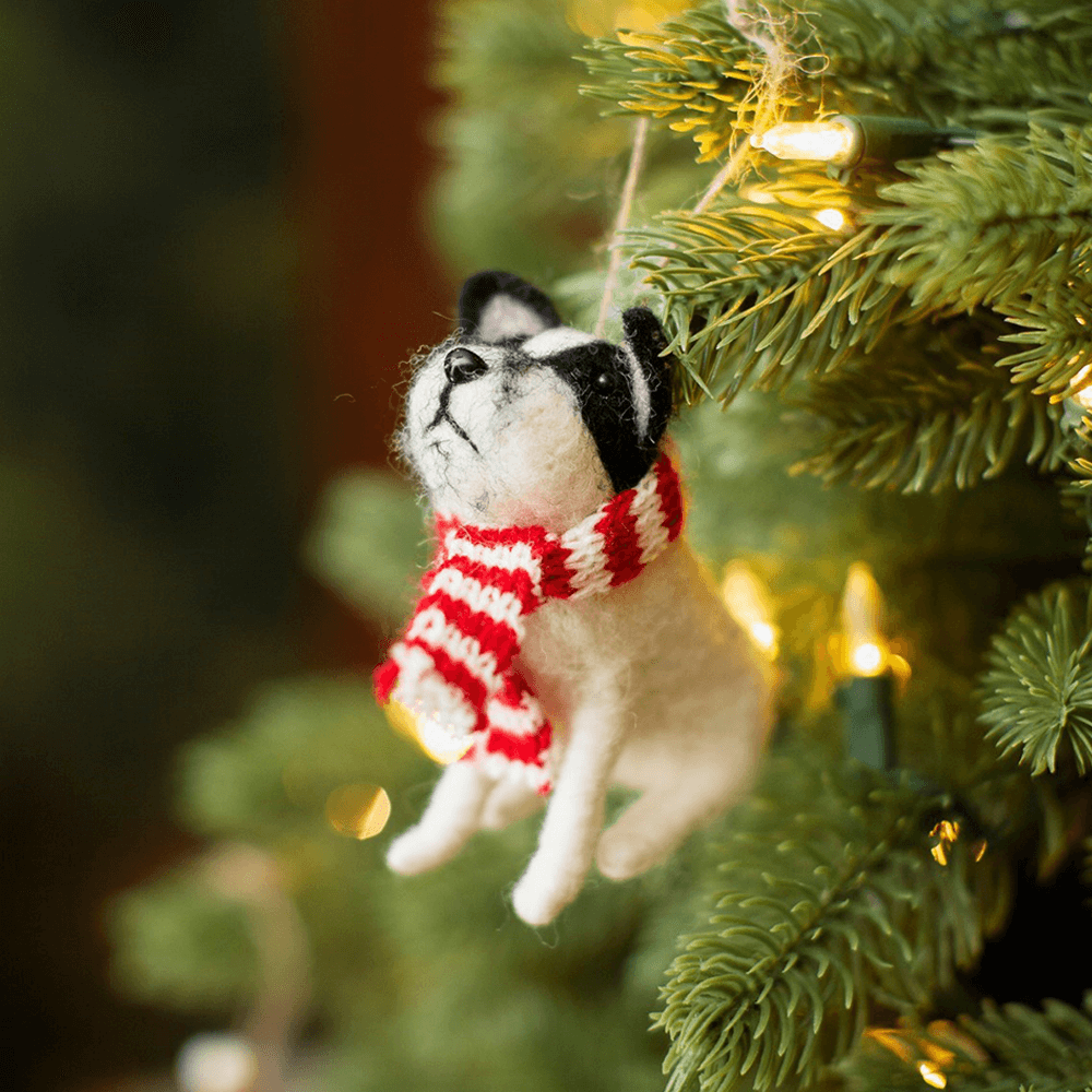 Sbam Design Bulldog Di Natale In Feltro Da Appendere