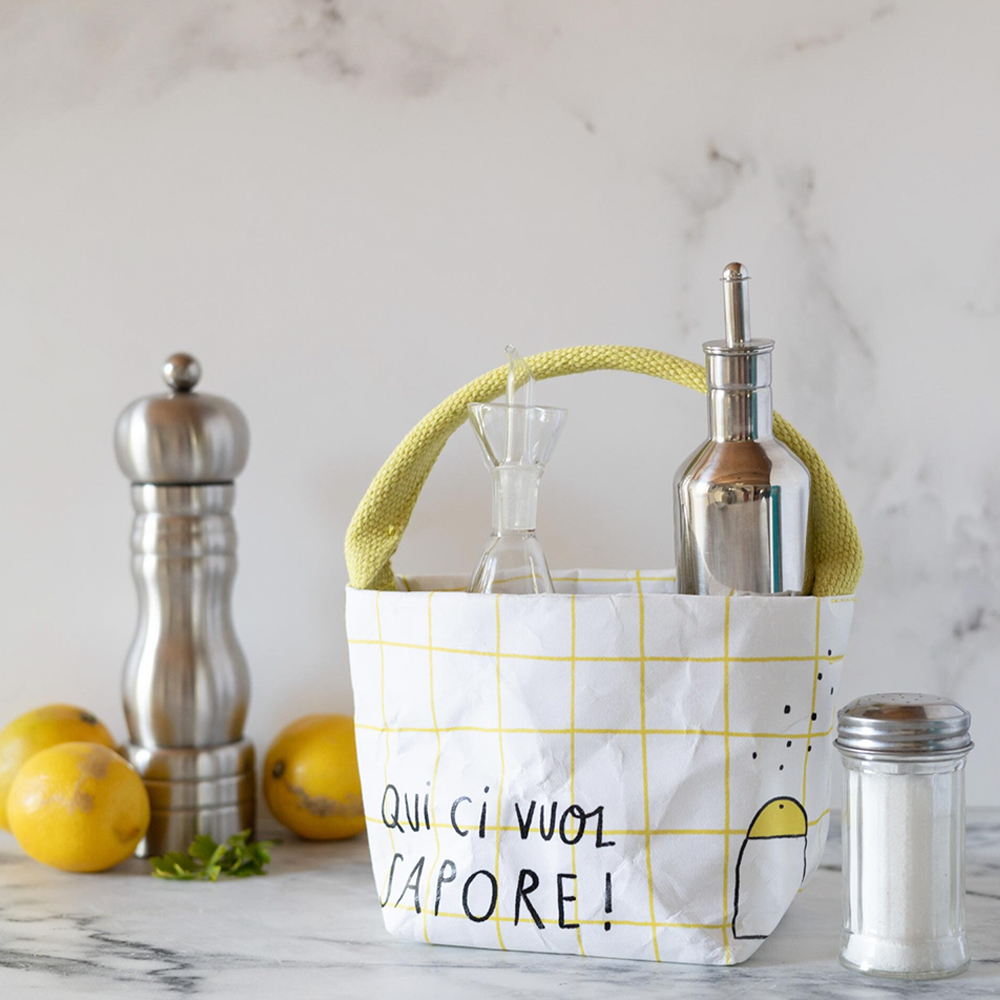 Sbam Design Cestino Porta Condimenti “Qui Ci Vuole Un Pò Di Sapore”