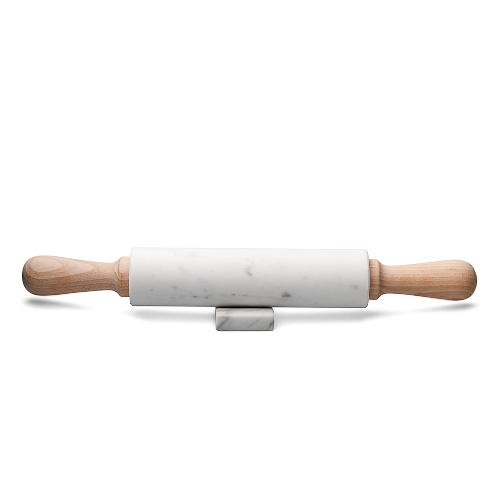 Sbam Design Mattarello In Marmo Bianco Carrara E Legno