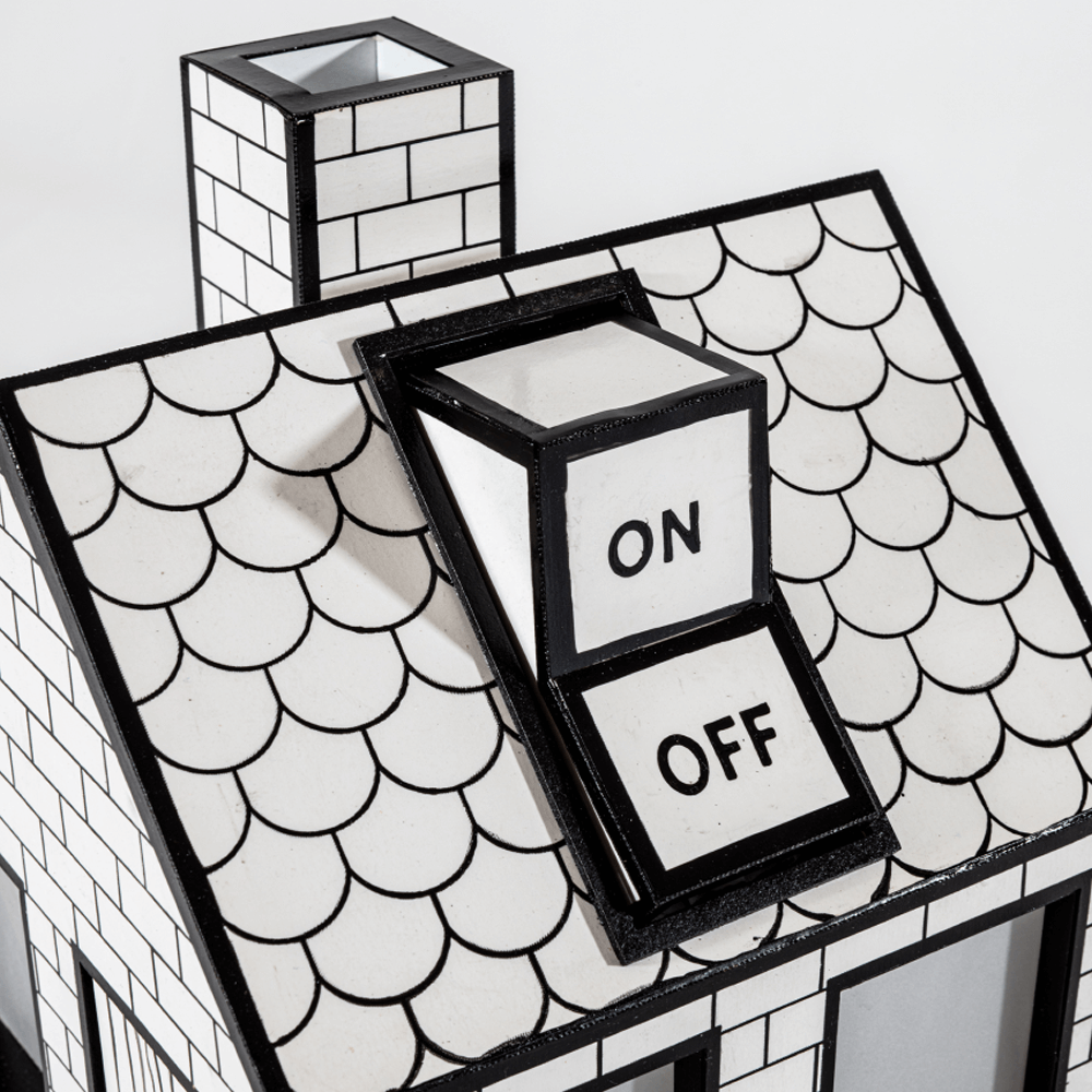 Sbam Design On Off Lamp – Lampada Da Tavolo In Carta Riciclata