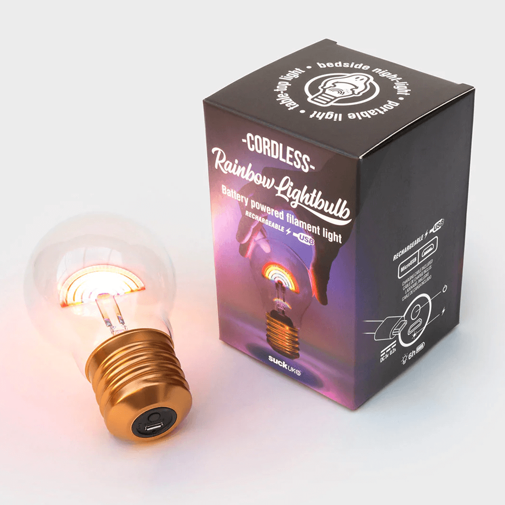Sbam Design Piccola Lampadina Da Tavolo Ricaricabile – Rainbow