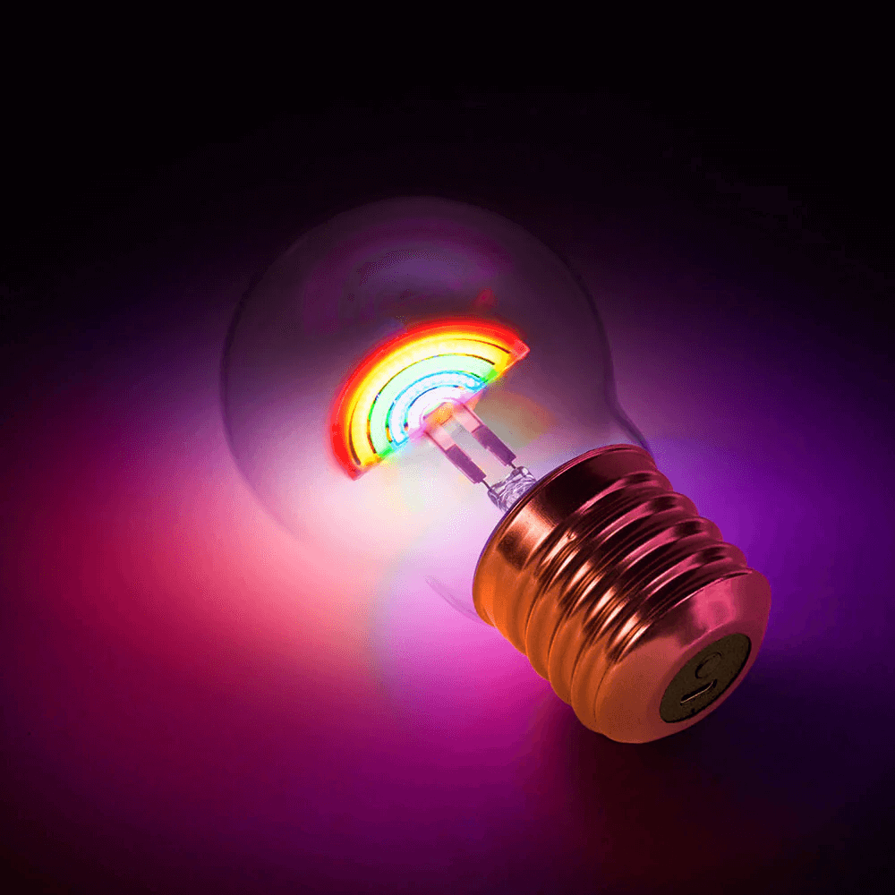 Sbam Design Piccola Lampadina Da Tavolo Ricaricabile – Rainbow