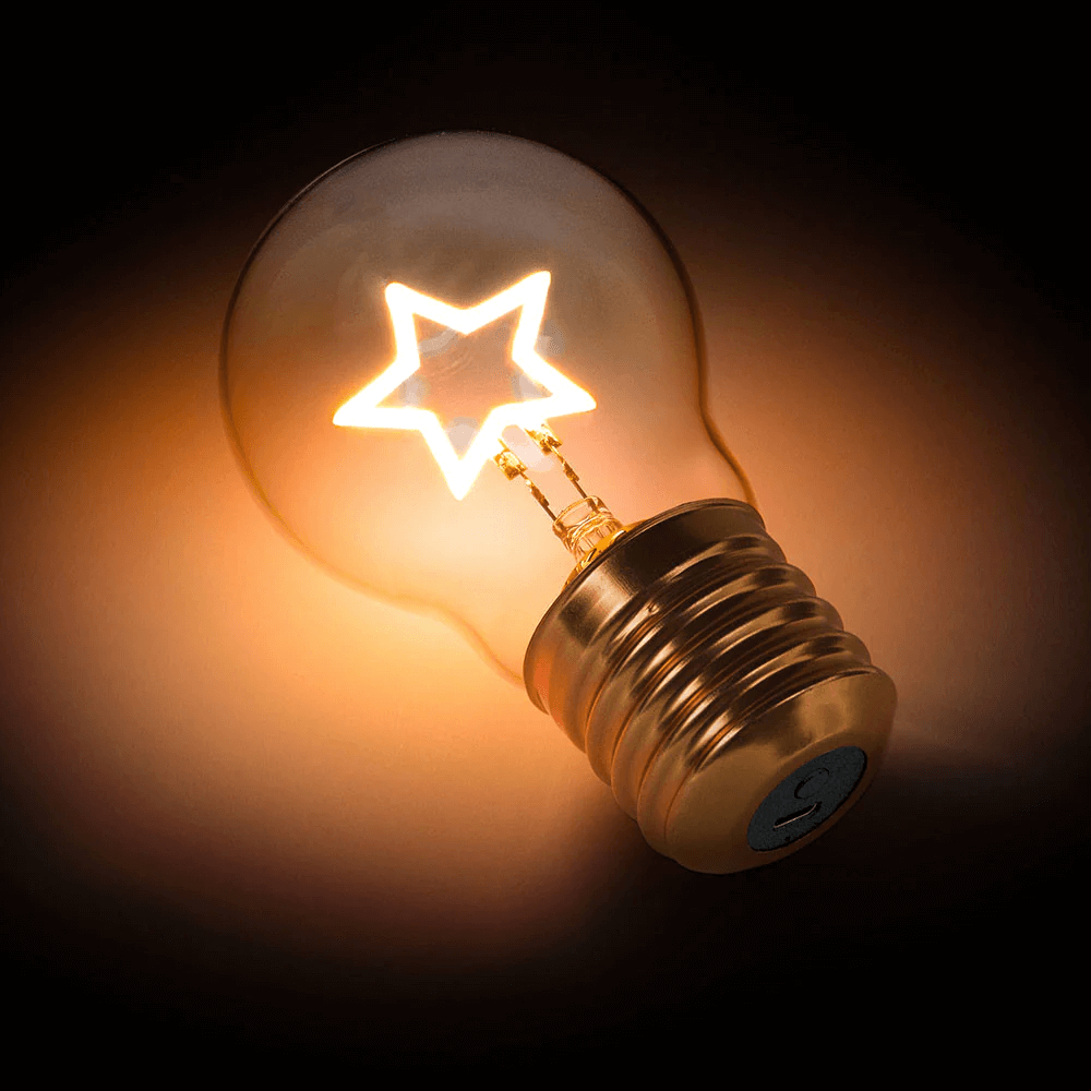 Sbam Design Piccola Lampadina Da Tavolo Ricaricabile – Stella