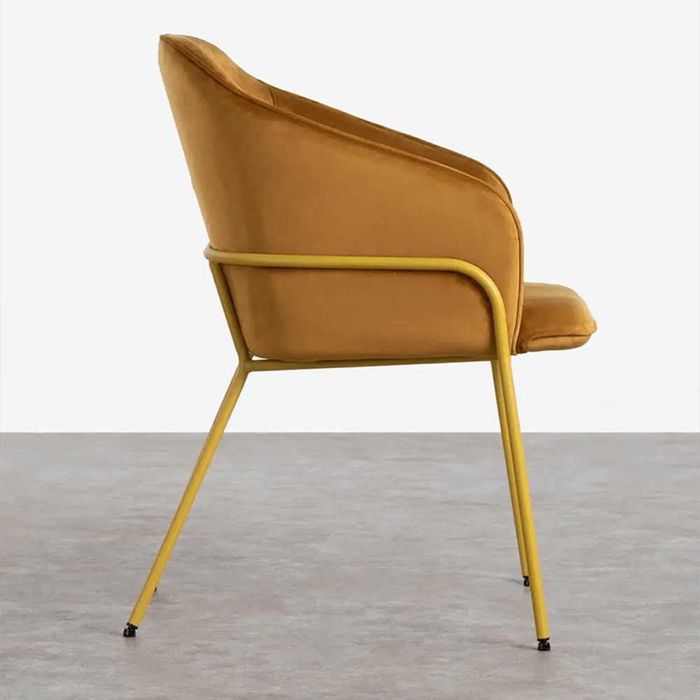 Sbam Design Poltroncina In Velluto Con Struttura In Metallo