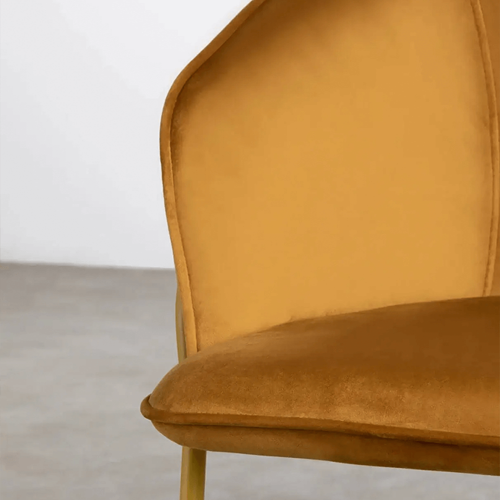 Sbam Design Poltroncina In Velluto Con Struttura In Metallo