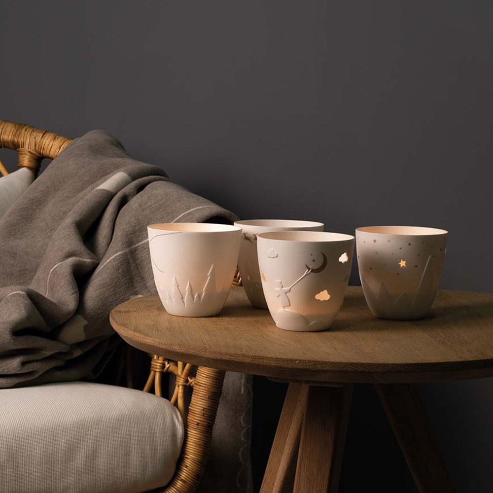 Sbam Design Porta Candela In Porcellana – Slitta Babbo Natale