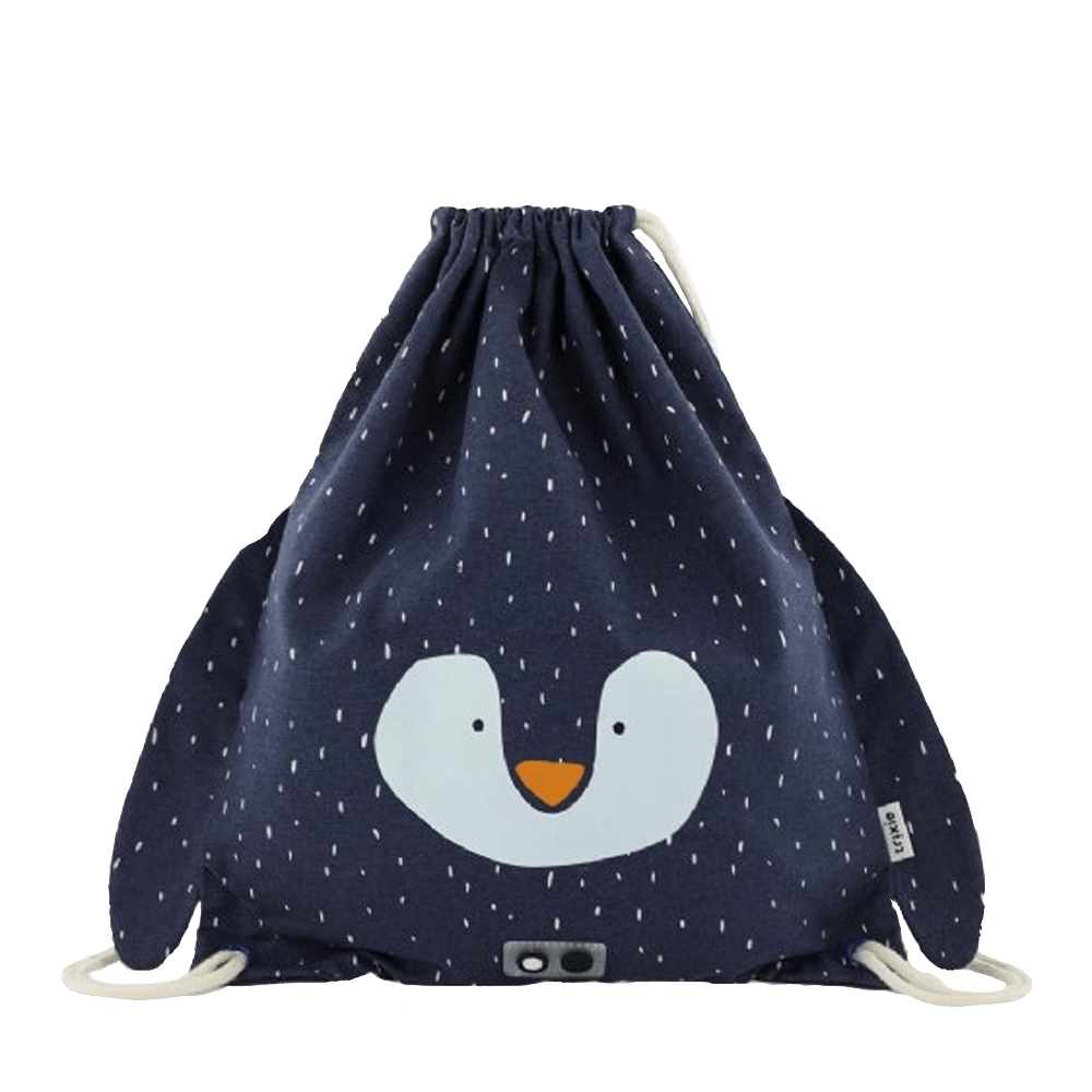 Sbam Design Sacca zainetto in tessuto per bambini – Pinguino
