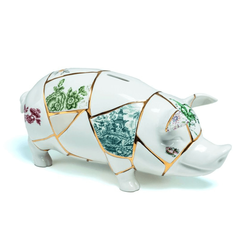 Sbam Design Salvadanaio In Porcellana – Kintsugi Piggy Bank